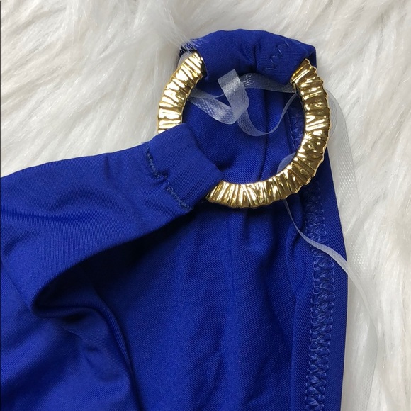 HP TRINA TURK OFF ONE SHOULDER CUT OUT SWIMSUIT 10 - Picture 4 of 6